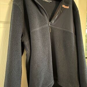 Vineyard Vines Navy Blue Shep Fleece Zip-Up